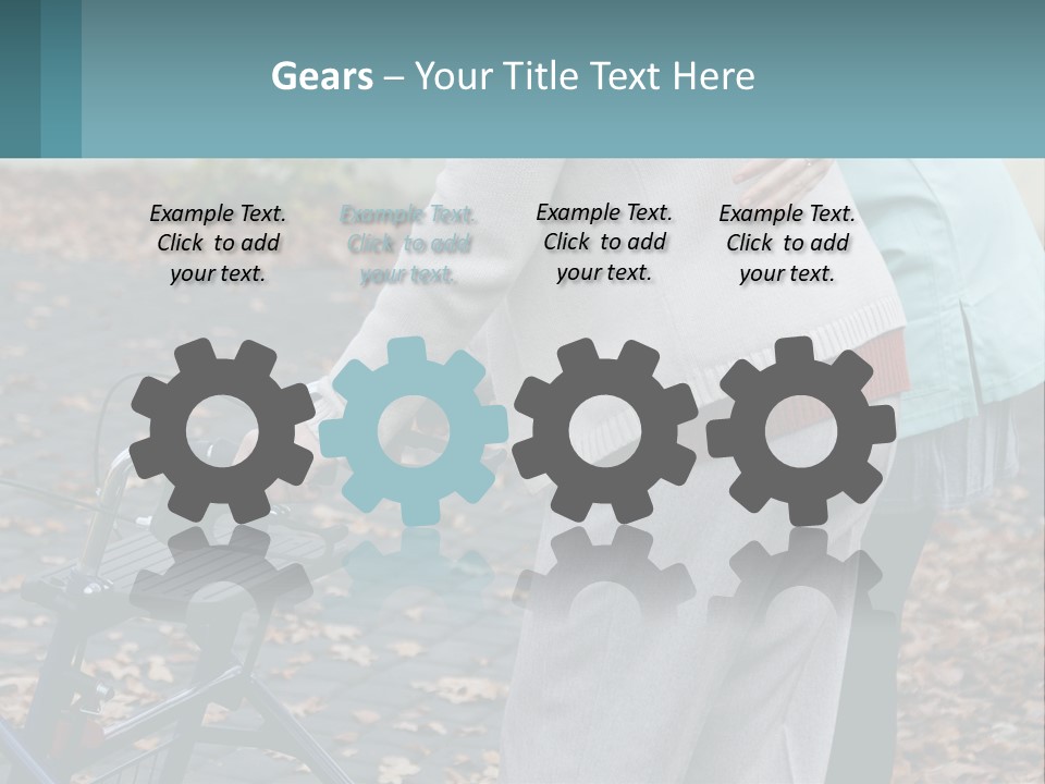 A Woman Pushing A Stroller With A Child In It PowerPoint Template