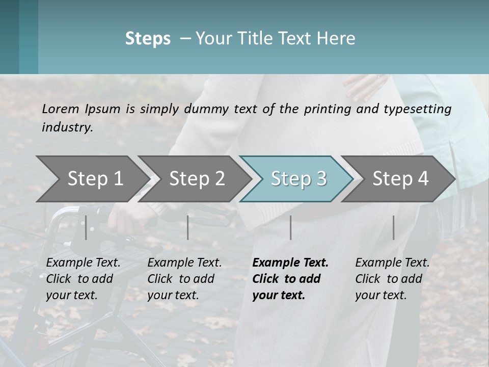 A Woman Pushing A Stroller With A Child In It PowerPoint Template