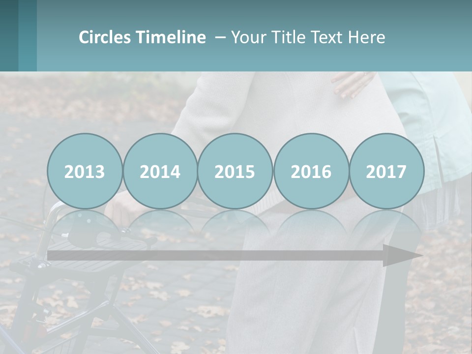 A Woman Pushing A Stroller With A Child In It PowerPoint Template