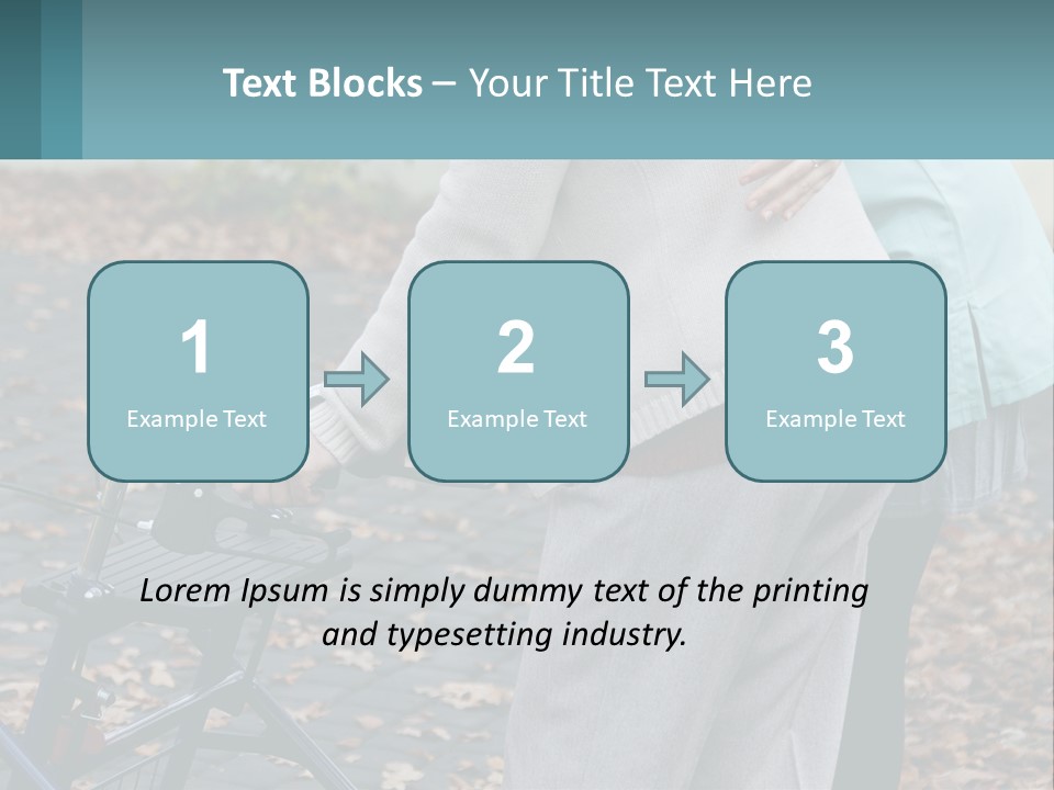 A Woman Pushing A Stroller With A Child In It PowerPoint Template