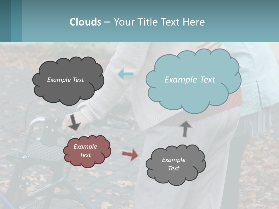 A Woman Pushing A Stroller With A Child In It PowerPoint Template