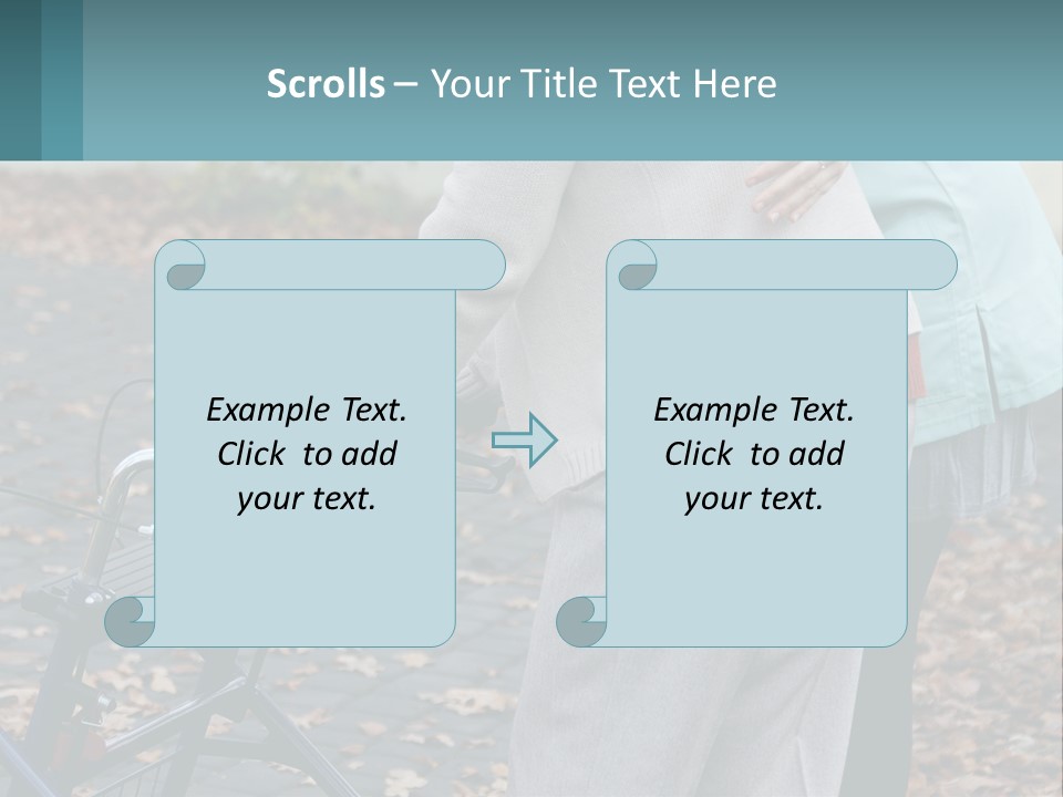 A Woman Pushing A Stroller With A Child In It PowerPoint Template