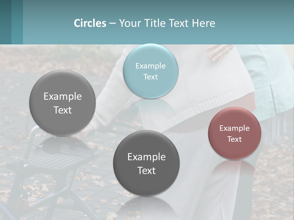 A Woman Pushing A Stroller With A Child In It PowerPoint Template