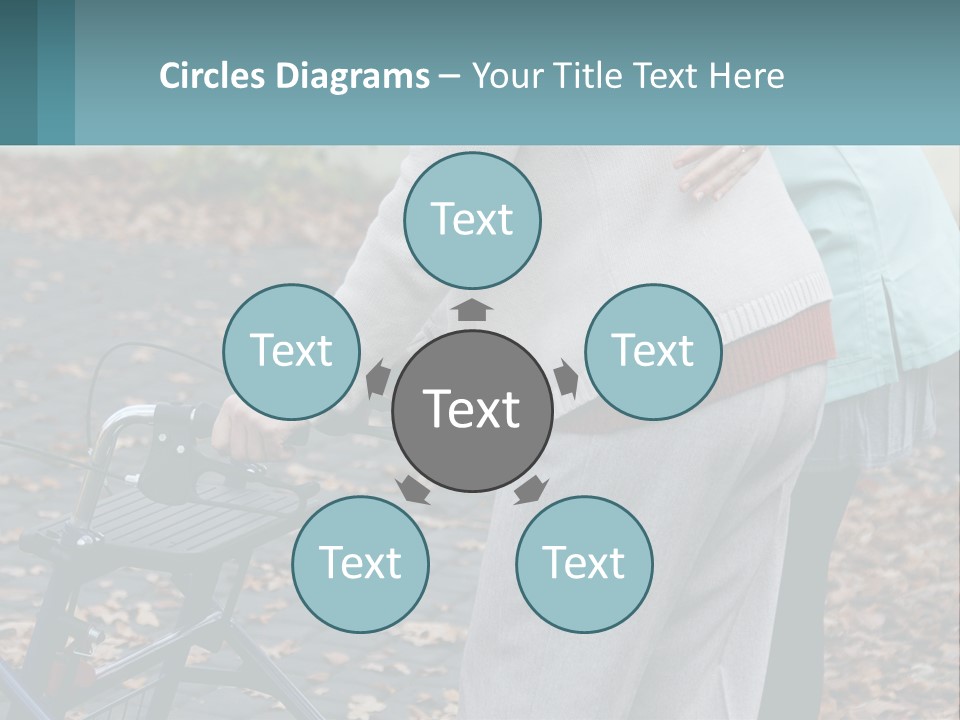 A Woman Pushing A Stroller With A Child In It PowerPoint Template