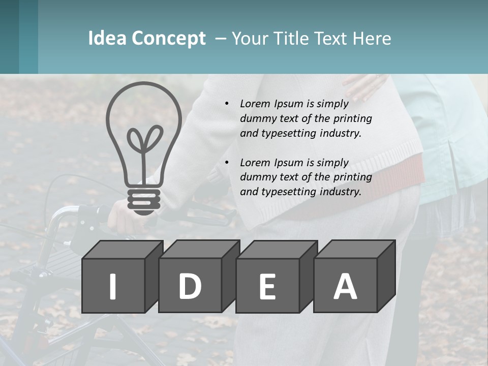 A Woman Pushing A Stroller With A Child In It PowerPoint Template