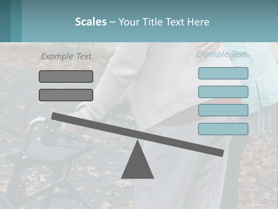A Woman Pushing A Stroller With A Child In It PowerPoint Template