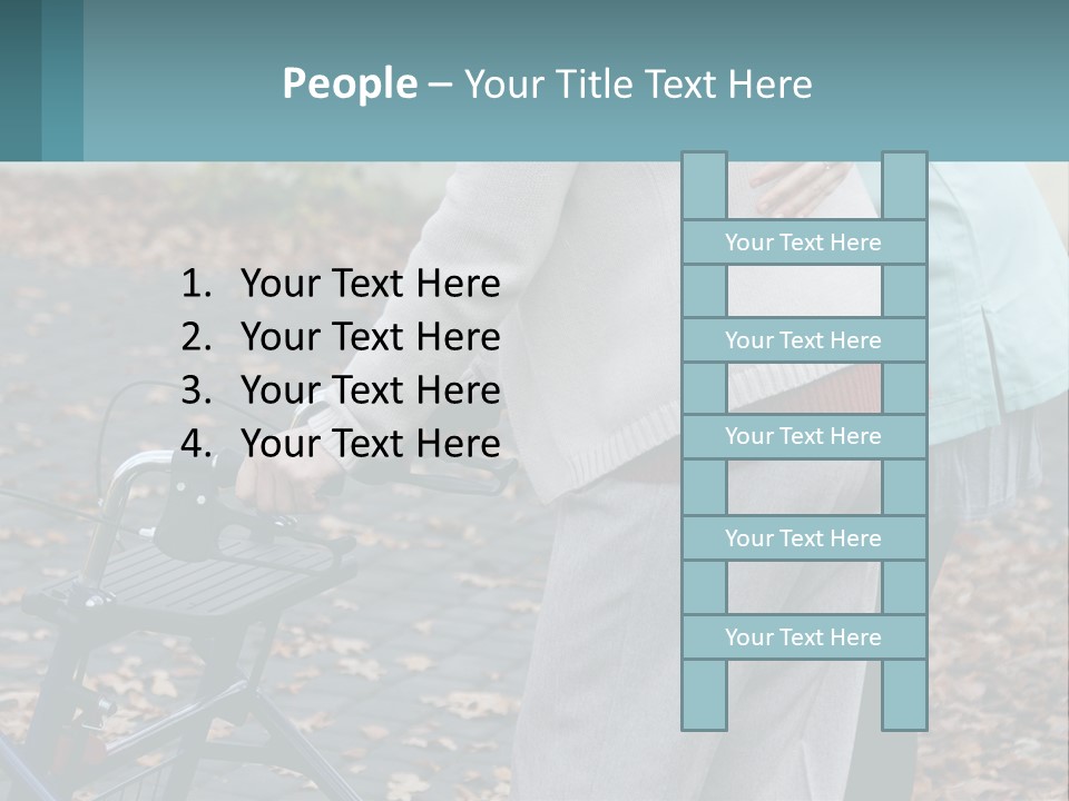 A Woman Pushing A Stroller With A Child In It PowerPoint Template