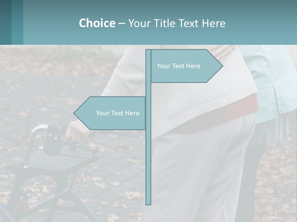 A Woman Pushing A Stroller With A Child In It PowerPoint Template