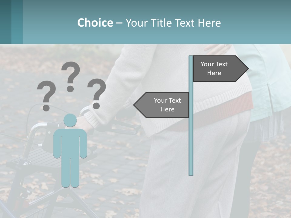 A Woman Pushing A Stroller With A Child In It PowerPoint Template