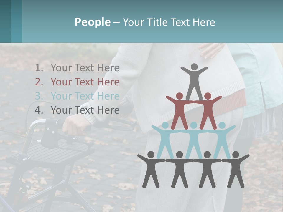 A Woman Pushing A Stroller With A Child In It PowerPoint Template