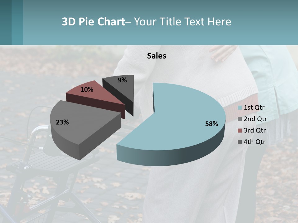 A Woman Pushing A Stroller With A Child In It PowerPoint Template