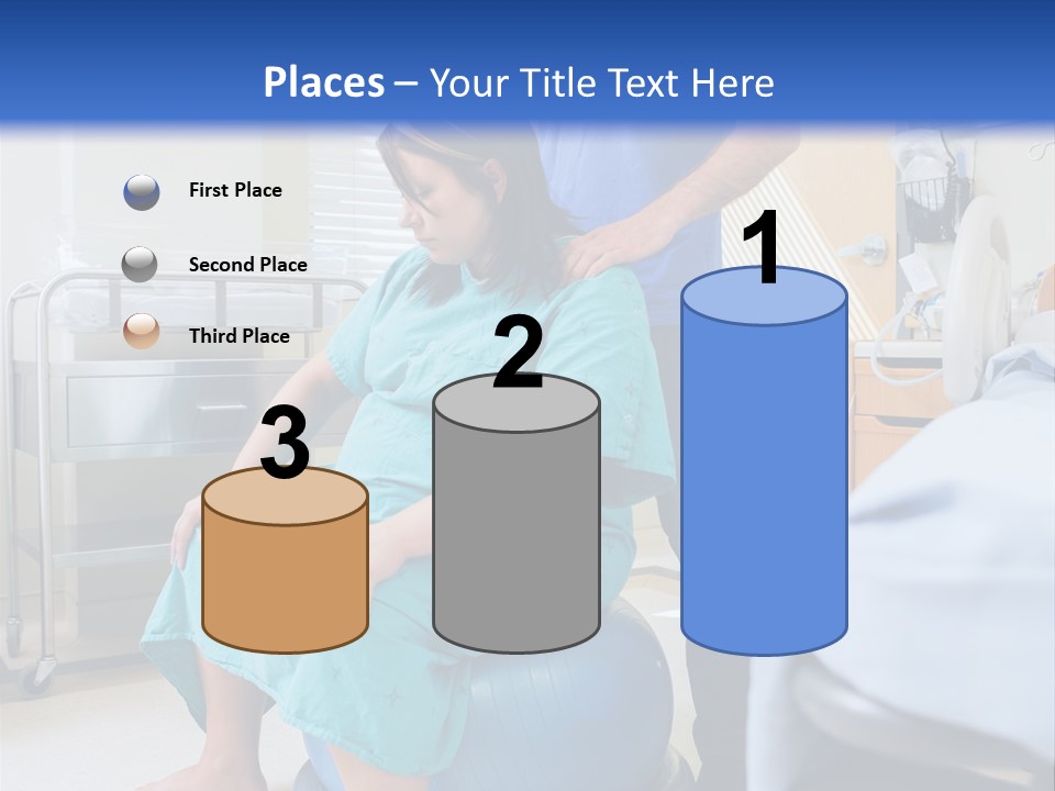 A Man Standing Next To A Woman In A Hospital Bed PowerPoint Template