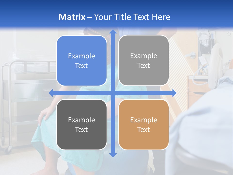 A Man Standing Next To A Woman In A Hospital Bed PowerPoint Template