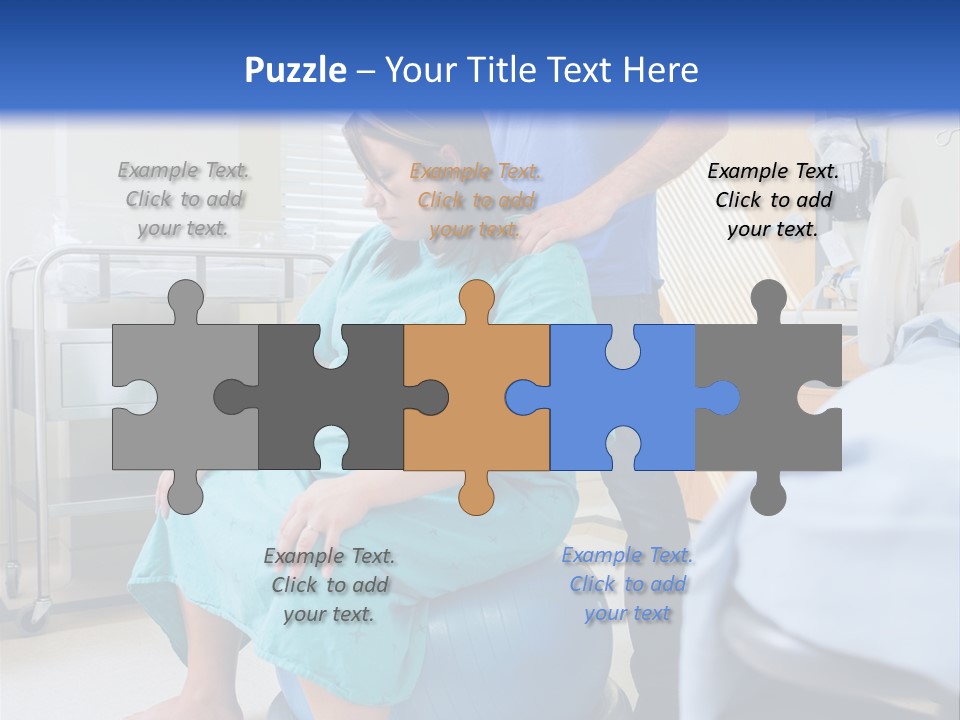 A Man Standing Next To A Woman In A Hospital Bed PowerPoint Template