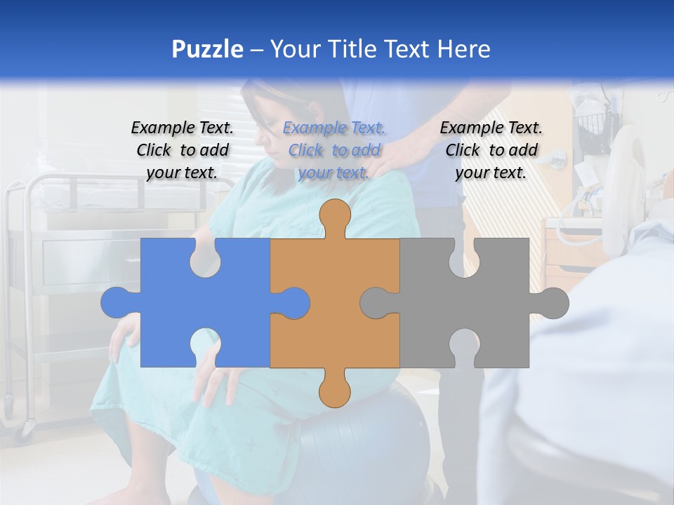 A Man Standing Next To A Woman In A Hospital Bed PowerPoint Template