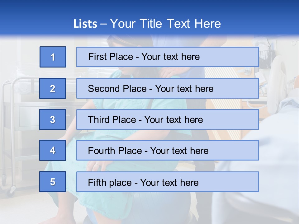 A Man Standing Next To A Woman In A Hospital Bed PowerPoint Template