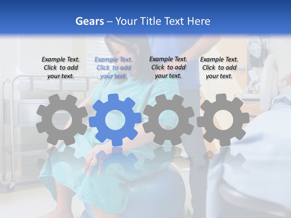 A Man Standing Next To A Woman In A Hospital Bed PowerPoint Template