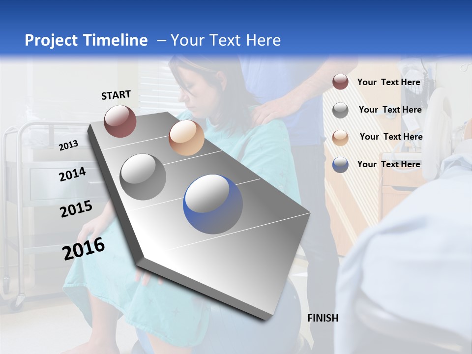 A Man Standing Next To A Woman In A Hospital Bed PowerPoint Template