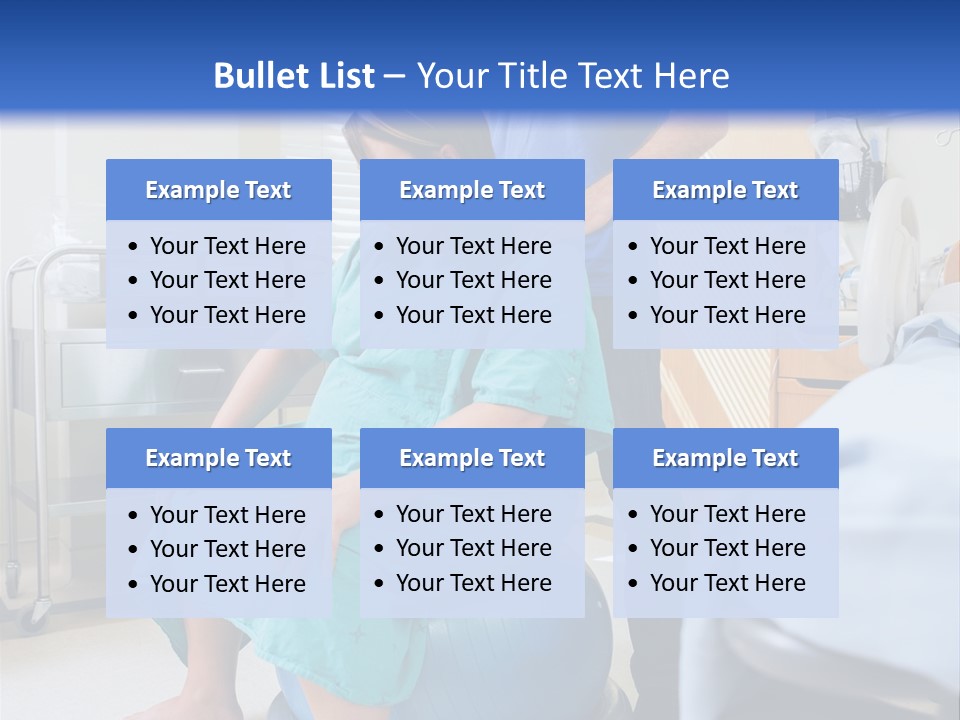A Man Standing Next To A Woman In A Hospital Bed PowerPoint Template