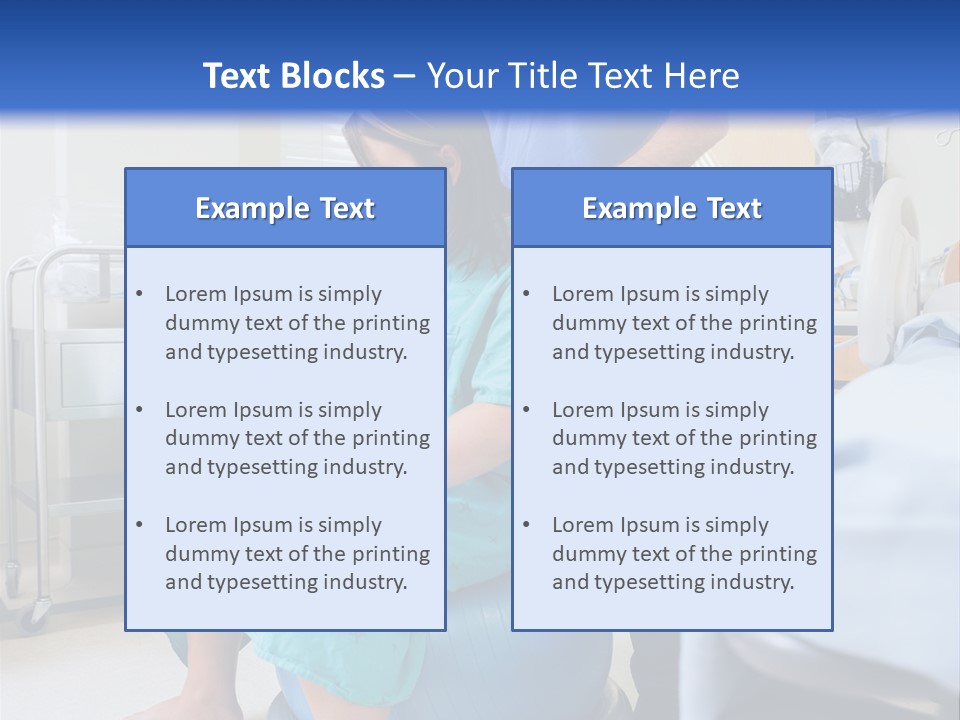 A Man Standing Next To A Woman In A Hospital Bed PowerPoint Template