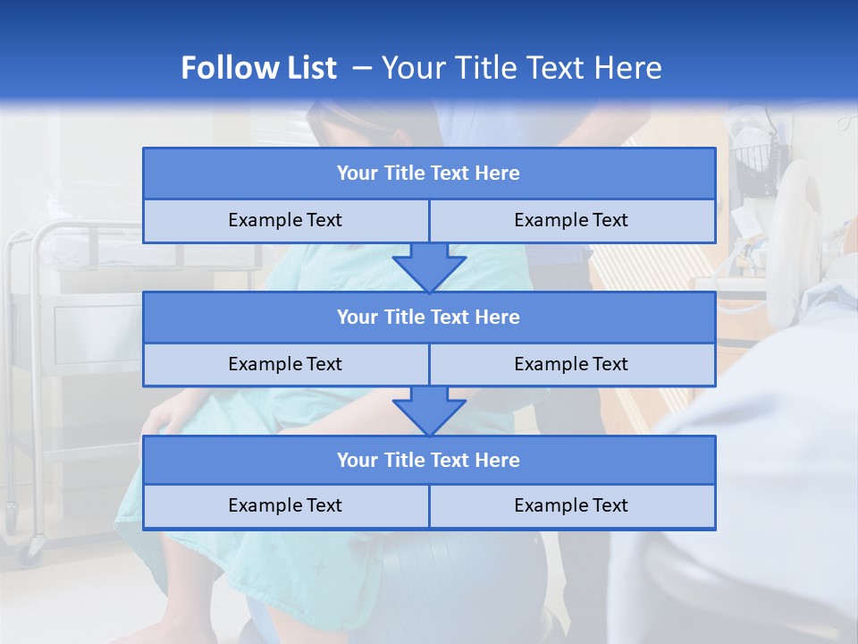 A Man Standing Next To A Woman In A Hospital Bed PowerPoint Template