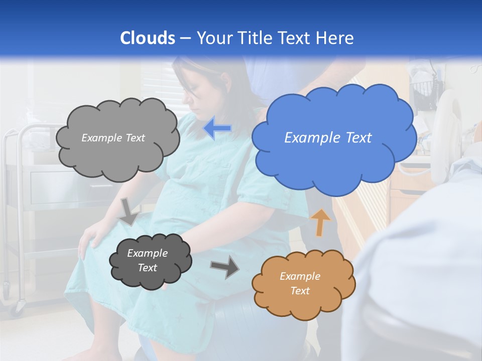 A Man Standing Next To A Woman In A Hospital Bed PowerPoint Template