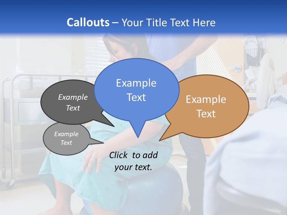 A Man Standing Next To A Woman In A Hospital Bed PowerPoint Template
