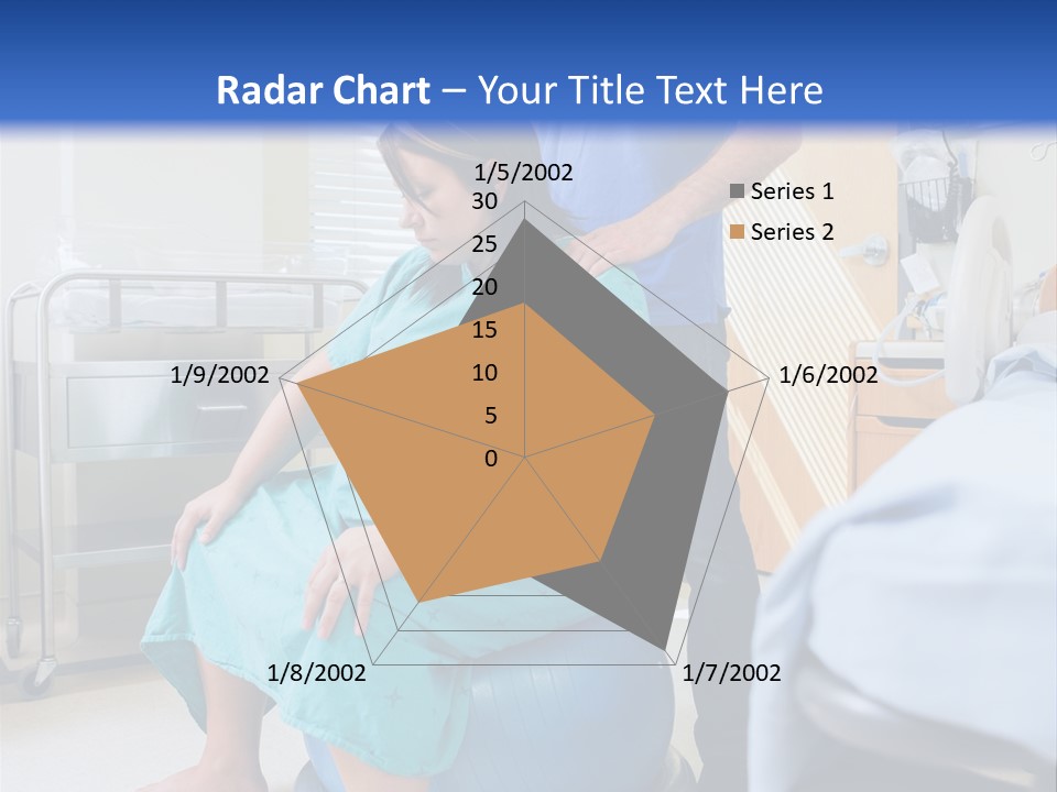 A Man Standing Next To A Woman In A Hospital Bed PowerPoint Template