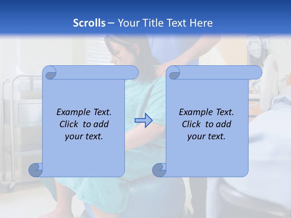 A Man Standing Next To A Woman In A Hospital Bed PowerPoint Template