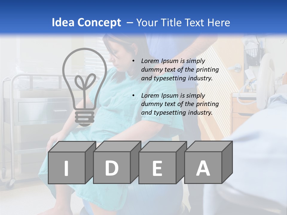 A Man Standing Next To A Woman In A Hospital Bed PowerPoint Template