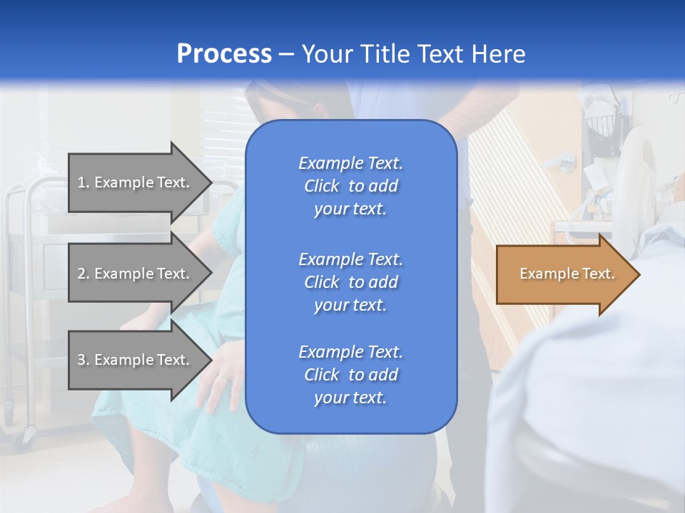 A Man Standing Next To A Woman In A Hospital Bed PowerPoint Template
