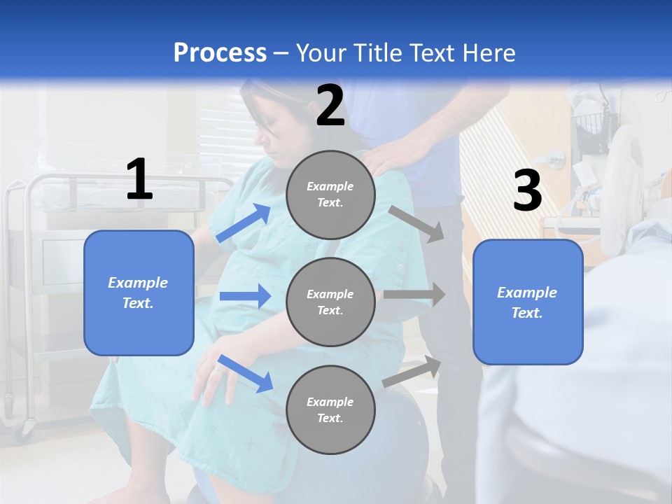 A Man Standing Next To A Woman In A Hospital Bed PowerPoint Template