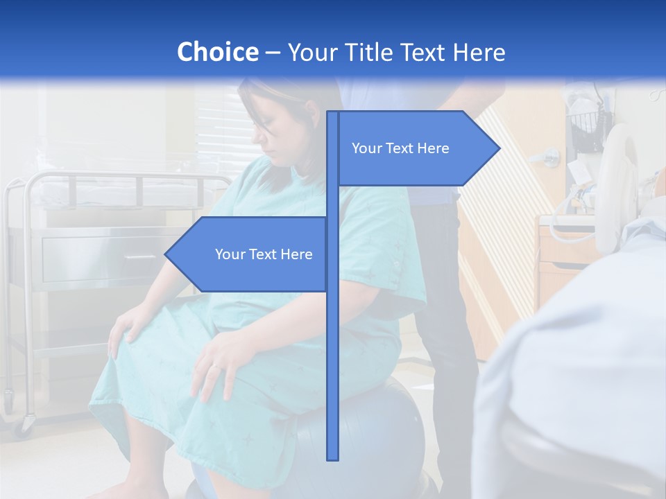 A Man Standing Next To A Woman In A Hospital Bed PowerPoint Template
