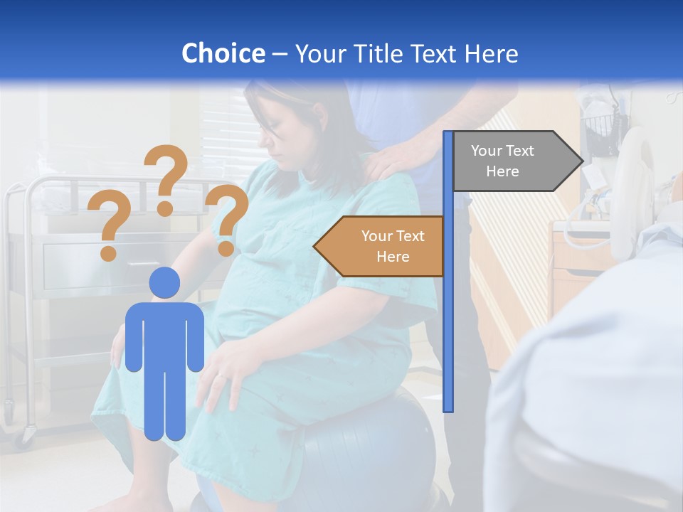 A Man Standing Next To A Woman In A Hospital Bed PowerPoint Template