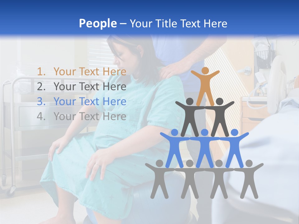 A Man Standing Next To A Woman In A Hospital Bed PowerPoint Template