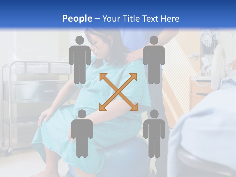 A Man Standing Next To A Woman In A Hospital Bed PowerPoint Template