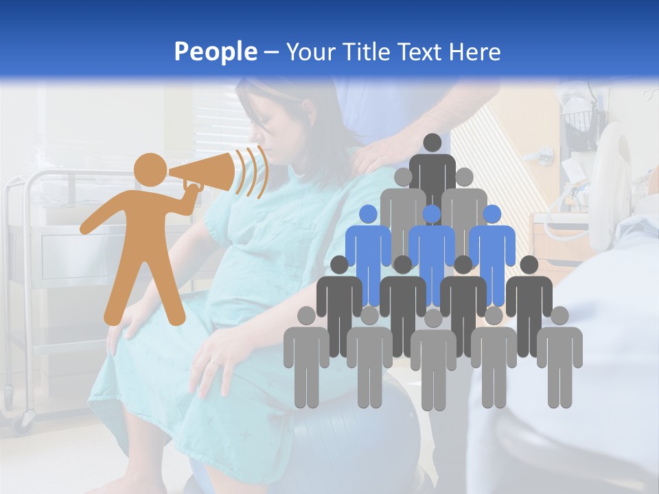 A Man Standing Next To A Woman In A Hospital Bed PowerPoint Template