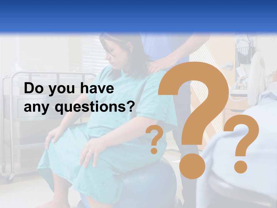 A Man Standing Next To A Woman In A Hospital Bed PowerPoint Template