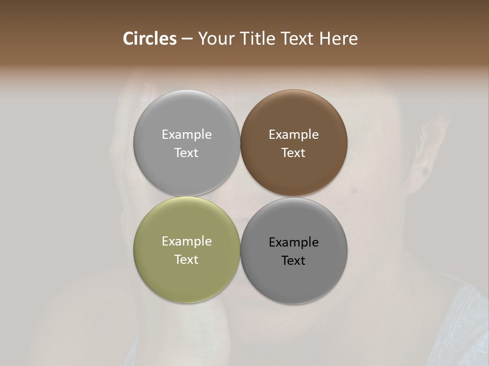 A Woman Holding Her Hand To Her Face PowerPoint Template