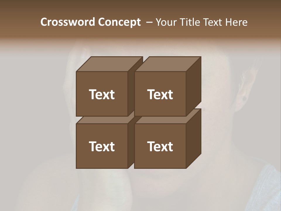 A Woman Holding Her Hand To Her Face PowerPoint Template