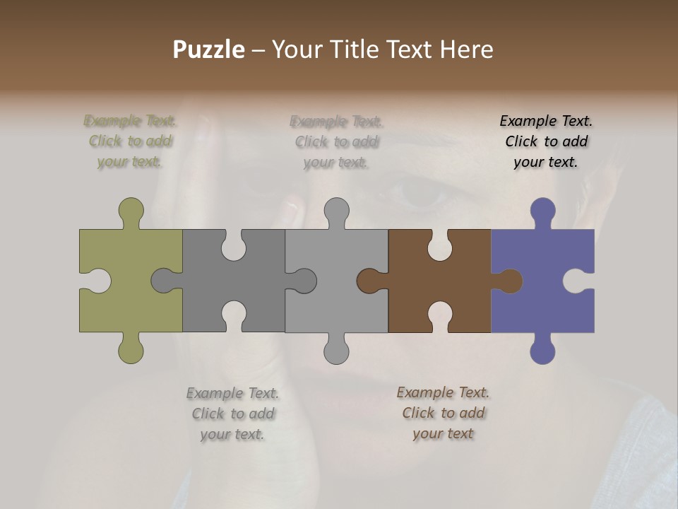 A Woman Holding Her Hand To Her Face PowerPoint Template