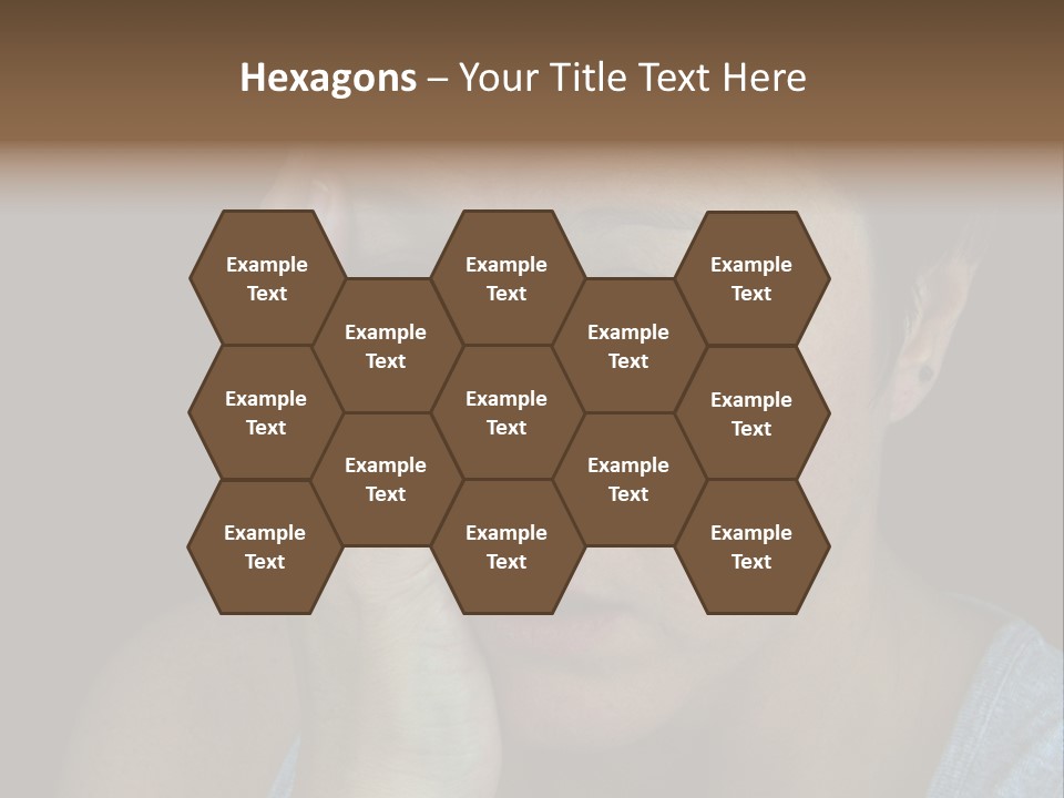 A Woman Holding Her Hand To Her Face PowerPoint Template