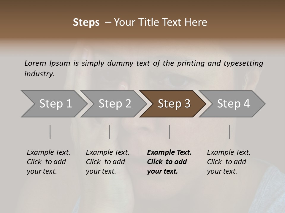 A Woman Holding Her Hand To Her Face PowerPoint Template