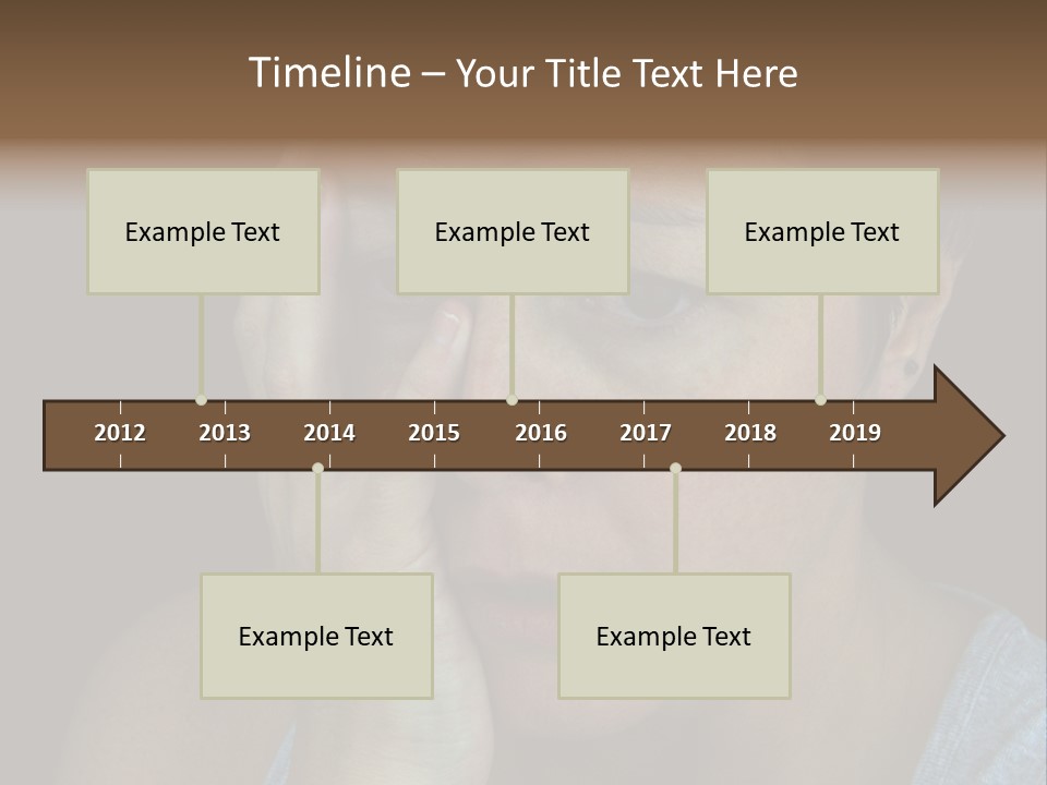 A Woman Holding Her Hand To Her Face PowerPoint Template