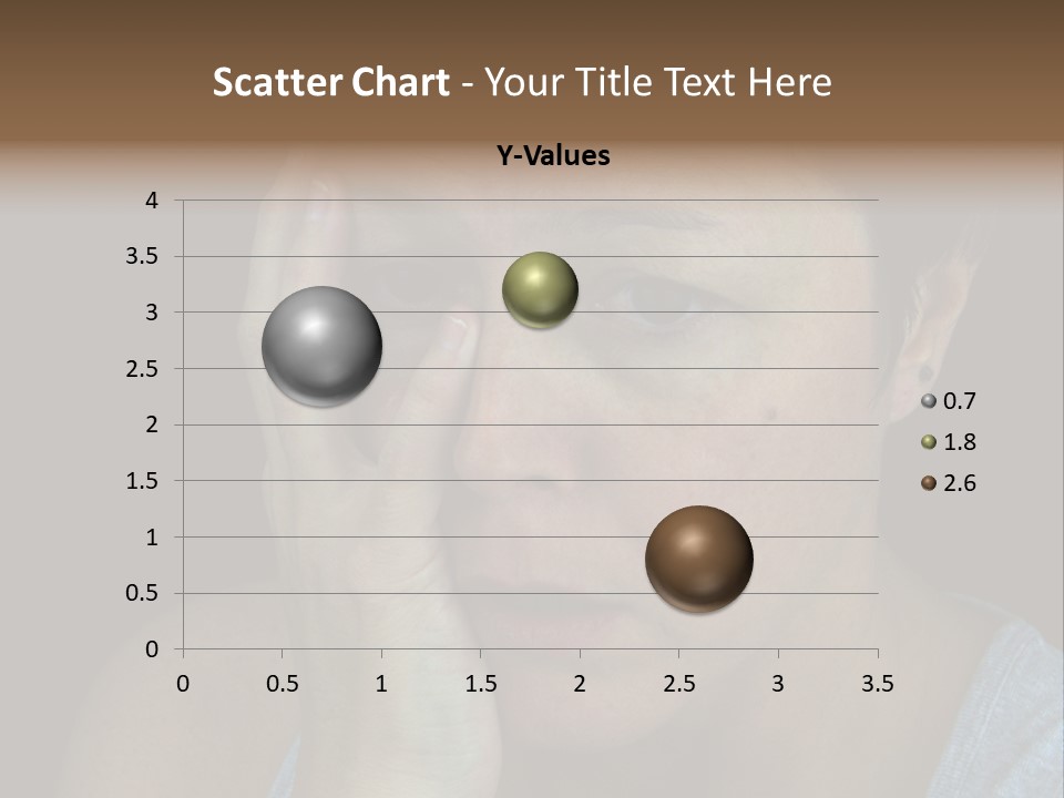 A Woman Holding Her Hand To Her Face PowerPoint Template