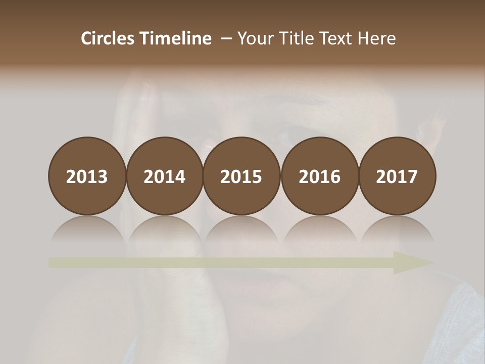 A Woman Holding Her Hand To Her Face PowerPoint Template