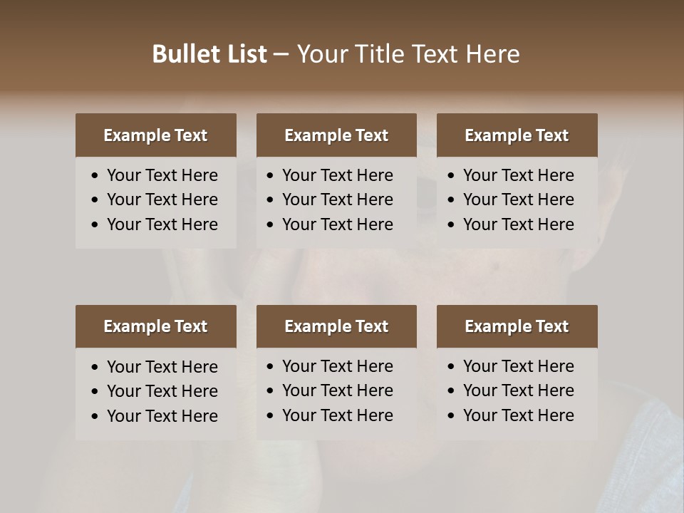 A Woman Holding Her Hand To Her Face PowerPoint Template