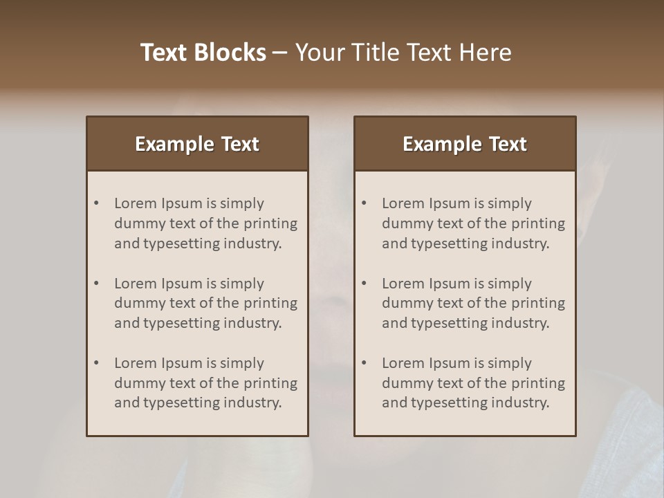 A Woman Holding Her Hand To Her Face PowerPoint Template