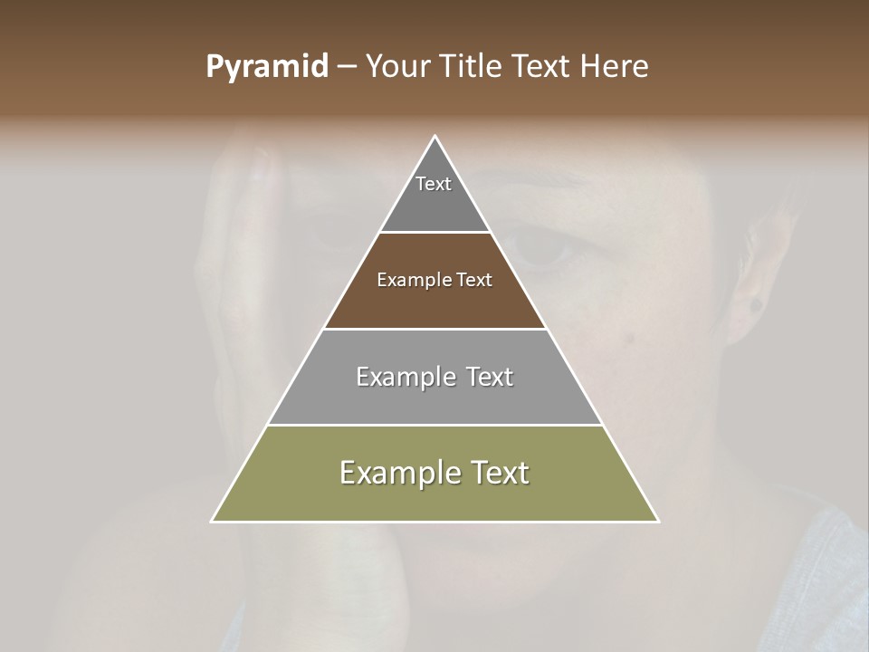 A Woman Holding Her Hand To Her Face PowerPoint Template