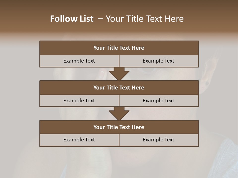 A Woman Holding Her Hand To Her Face PowerPoint Template